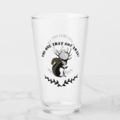 Verre Écureuil Noir Avec Antler À Dix Points (Dos)