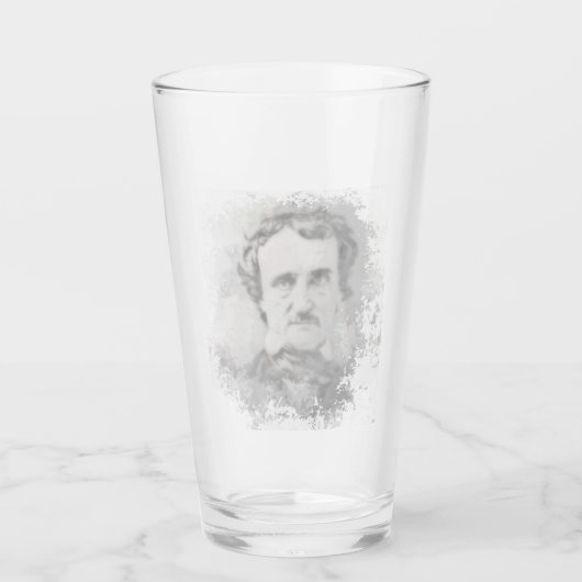 Verre Edgar Allan Poe Poète Le Corbeau (Devant)