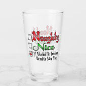 Verre Édition Alcool Naughty Ou Nice (Dos)