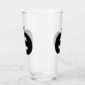 Verre Éffrayant noir et blanc Jack-o-lanterne (Gauche)