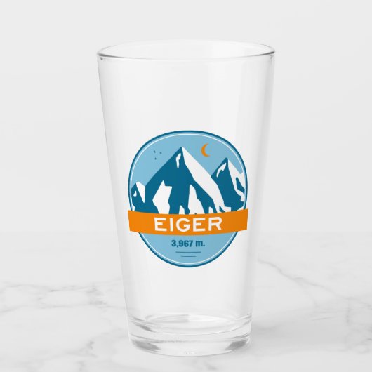Verre Eiger Suisse étoiles Lune (Devant)