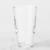 Verre Élasant noir et blanc sur un oeuf de monogramme (Gauche)