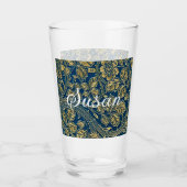 Verre Élégance Bleu Doré (Devant)