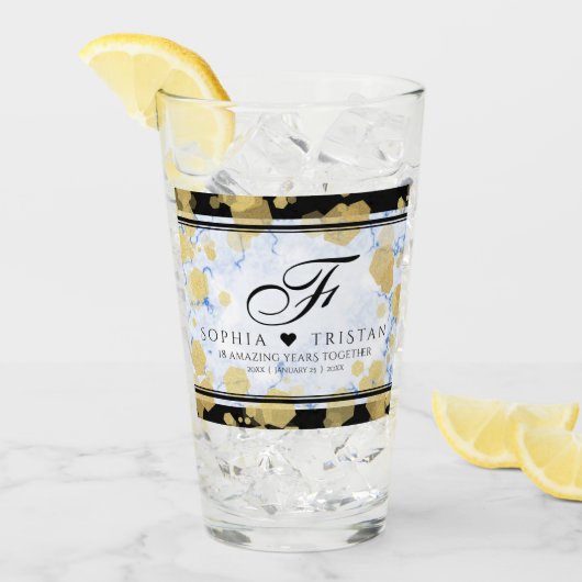 Verre Élégant 18ème anniversaire de Mariage de porcelain (Devant glace)