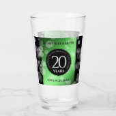Verre Élégant 20e anniversaire de Mariage d'émeraude (Dos)