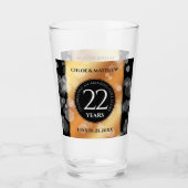 Verre Élégant 22e anniversaire de Mariage de cuivre (Devant)