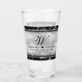 Verre Élégant 25e anniversaire de Mariage d'argent (Dos)