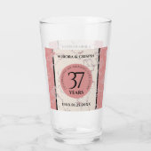 Verre Élégant 37e anniversaire du Mariage Alabaster (Dos)
