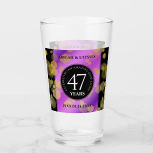 Verre Élégant 47e Anniversaire de Mariage Améthyste
