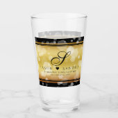 Verre Élégant 50e anniversaire de Mariage d'or (Devant)