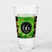 Verre Élégant 66ème anniversaire de Mariage Titanite (Devant)