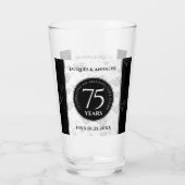 Verre Élégant 75e anniversaire de Mariage de diamant (Dos)