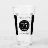 Verre Élégant 75e anniversaire de Mariage de diamant (Devant)