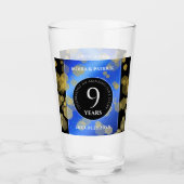 Verre Élégant 9e anniversaire Mariage Lapis Lazuli (Devant)