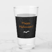 Verre Elégant Black Floral Botanical Happy Halloween (Dos)