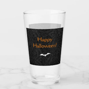 Verre Elégant Black Floral Botanical Happy Halloween