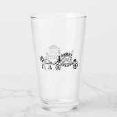 Verre Élégant cheval tiré Mariage Wagon Monogramme (Dos)