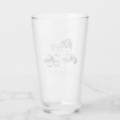 Verre Élégant Faux Argent Script Bonne année (Dos)