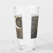 Verre Elegant Gold Doodles Sun Moon Mandala Design (Gauche)