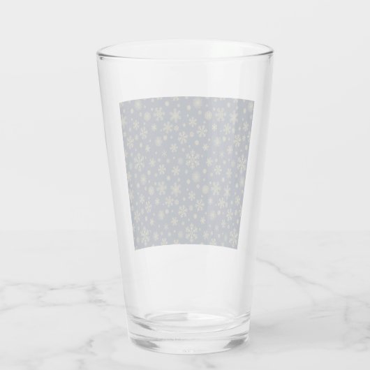 Verre Elegant Gold Snowflake Winter Pattern (Dos)