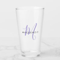 Élégant Lavande Moderne Monogramme de script