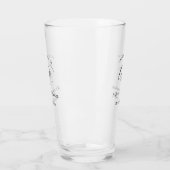 Verre Élégant Mariage Monogramme Script personnalisé (Gauche)