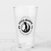 Verre Élégant minimaliste Golf Monogramme Conception (Devant)