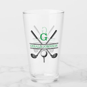 Verre Élégant minimaliste sur mesure Monogramme de golf