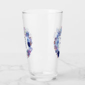 Verre Élégant Monogramme de couronne florale de maman bl (Gauche)