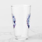 Verre Élégant Monogramme de couronne florale de maman bl (Droite)
