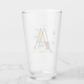 Verre Élégant monogramme de lettre artistique. Lettre A (Dos)