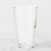 Verre Élégant Monogramme de script or moderne (Droite)