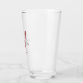 Verre Élégant Monogramme moderne de script rouge (Gauche)