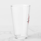 Verre Élégant Monogramme moderne de script rouge (Droite)