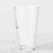 Verre Élégant Monogramme moderne de script vert (Gauche)