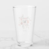 Verre Élégant Monogramme rose pâle Dusty (Dos)