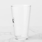 Verre Élégant Monogramme Simple Mariage (Gauche)