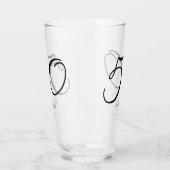 Verre Élégant nom de script Date 50e anniversaire (Gauche)