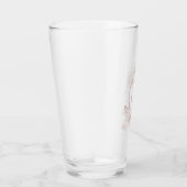 Verre Élégant orchidée Floral Monogramme Mariage Keepsak (Droite)