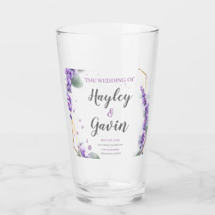 Verre Elégant Personnalisable Anglais Aquarelle Floral