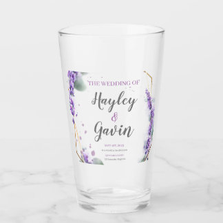 Verre Elégant Personnalisable Anglais Aquarelle Floral