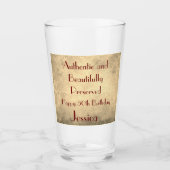 Verre Elégant Personnalisé Joyeux 50e anniversaire (Devant)