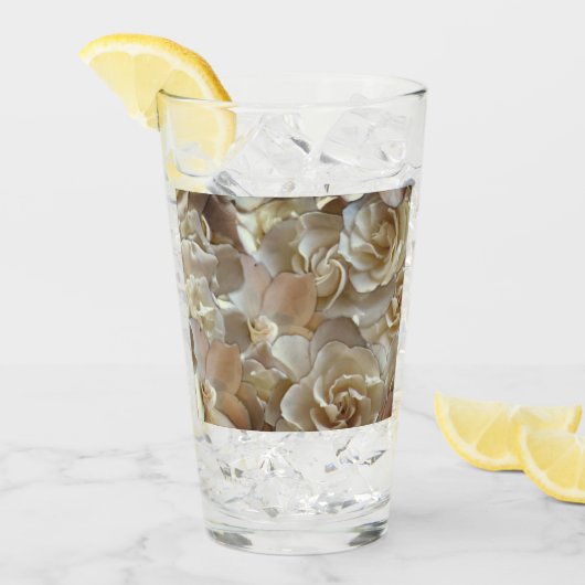 Verre Élégant Rose floral Motif pétal (Devant glace)