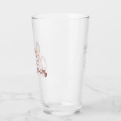 Verre Élégant Rose Gold Script Joyeux Noël (Gauche)