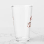 Verre Élégant Rose Gold Script Joyeux Noël (Droite)