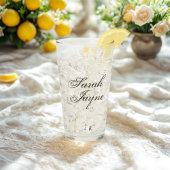 Verre Élégant script de mariée Mariage personnalisé verr