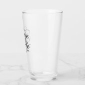 Verre Élégant Script Wedding Enregistrer la date (Gauche)