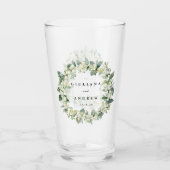 Verre Elégant Snowberry+Eucalyptus Wreath Mariage (Devant)