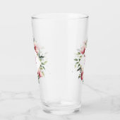 Verre Élégant Victorien rose Floral Frontière Monogramme (Droite)