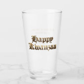 Verre Élégant vieux anglais Lettres heureux Kwanzaa (Devant)